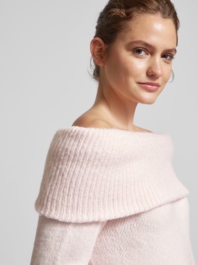 Gina Tricot Gebreide pullover in off shoulder-look Roze - 3