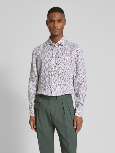 SEIDENSTICKER Slim Fit Business-Hemd aus Leinen mit Kentkragen Sand 4