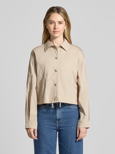 Jake*s Collection Cropped Jacke mit Eingrifftaschen Ecru 4