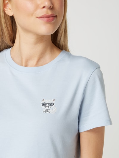 Karl Lagerfeld T-Shirt aus Bio-Baumwolle  Hellblau 3