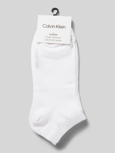 CK Calvin Klein Sneakersocken mit Label-Detail im 2er-Pack Weiss 3