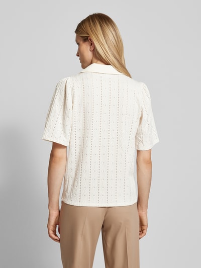 Vila Blouseshirt met all-over borduursels, model 'NOELLA' Beige - 5