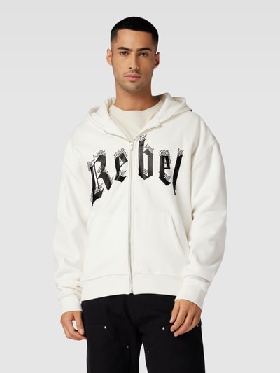 Redefined Rebel Sweatjack met labelprint, model 'Marcel' Wit - 4