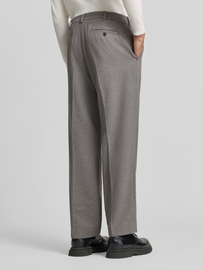 Selected Bundfaltenhose aus Wolle mit Bügelfalte Dunkelgrau 4