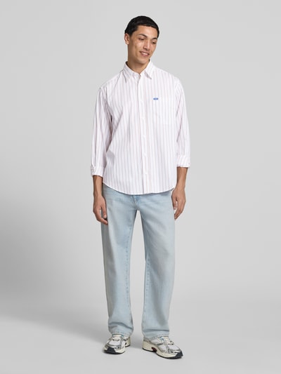HUGO Blue Regular Fit Freizeithemd aus reiner Baumwolle Modell 'EBALTO' Apricot 1