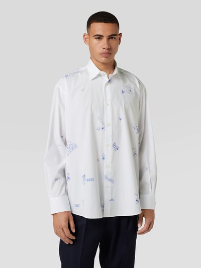 VETEMENTS Oversized Freizeithemd mit Allover-Muster Weiß 4