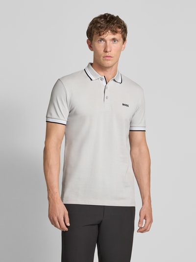 BOSS Green Koszulka polo o kroju Regular Fit z czystej bawełny Jasnoszary 4