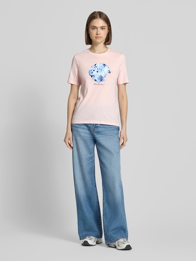 ONLY Regular Fit T-Shirt aus reiner Baumwolle Modell 'KITA' Hellrosa 1
