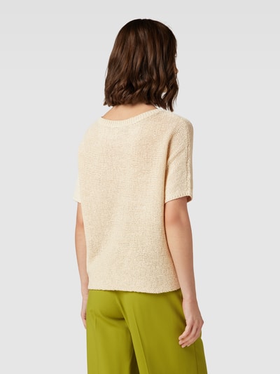 Comma Damen Strickpulli Kurzarm - Mit Dezentem Glitzergarn & Regular Fit Für Elegante Anlässe