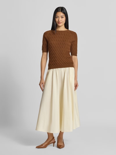 Rich & Royal Slim Fit Pullover aus Woll-Mix mit Kaschmir-Anteil Camel 1