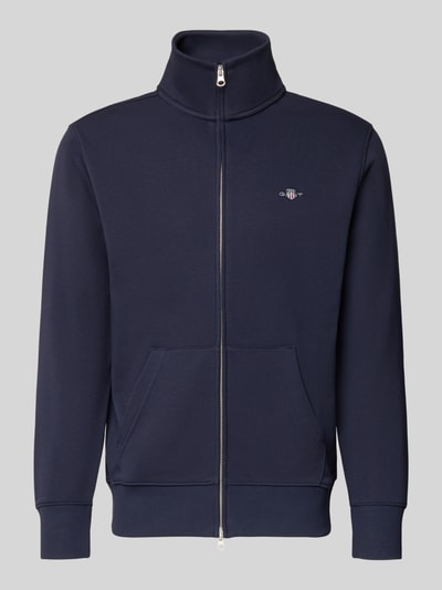 Produktfoto, Regular Fit Sweatjacke mit Stehkragen Modell 'Gield' von Gant, bawełniany miks, krój regular fit, logo, zamek, kieszenie, elastyczne wykończenia