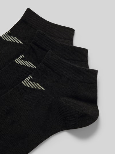 Emporio Armani Socken mit Label-Print im 3er-Pack Black 2