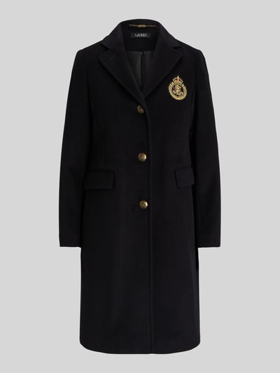 Lauren Ralph Lauren Regular fit lange jas van mix van wol en kasjmier Zwart - 2