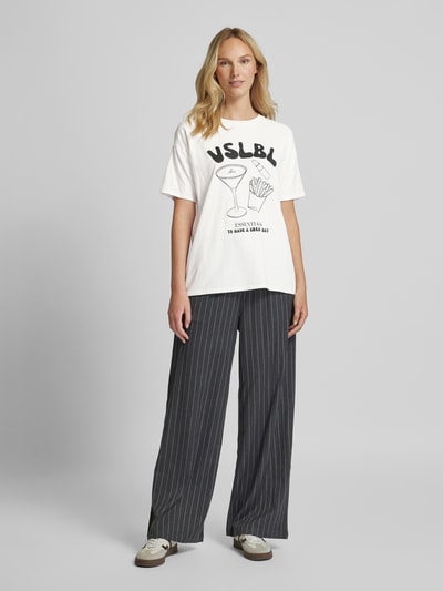 VILLA SOPHIE T-Shirt mit Label-Print Modell 'ESSENTIALS' Offwhite 1