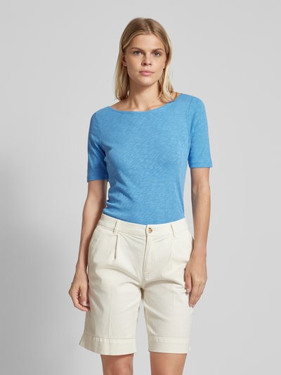 Marc O'Polo T-Shirt mit U-Boot-Ausschnitt Blau 4