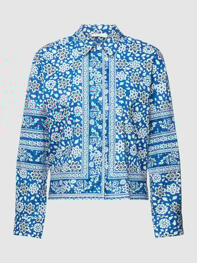 Jake*s Casual Hemdbluse mit Sportmanschetten  Royalblau 2