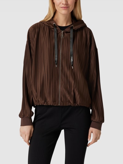 LIU JO SPORT Sweatjack met plooien Middenbruin gemêleerd - 4