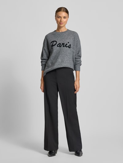 VERO MODA Regular fit gebreide pullover met wol, modell 'BOOM' Middengrijs - 1