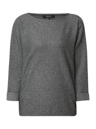 OPUS Sweatshirt mit angeschnittenen Ärmeln Anthrazit Melange 2