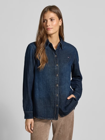 Tommy Hilfiger Regular Fit Denim-Jeansbluse aus Baumwoll-Lyocell-Mix Modell 'MILO' Marine Melange 4