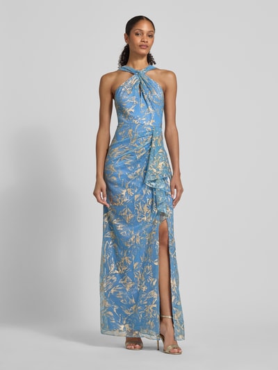 Adrianna Papell Maxi-jurk met volants en knoopdetail Lichtblauw - 4