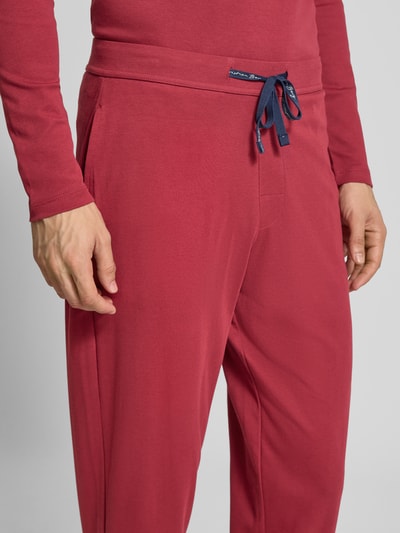 Christian Berg Men Sweatpants mit elastischem Bund und Tunnelzug Dunkelrot 3