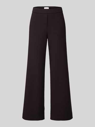 Produktfoto, schwarze Regular Fit Weite Hose aus Viskose-Mix Modell 'NALEY' von SEDUCTIVE, glatte Textur, Damen Weite Hose