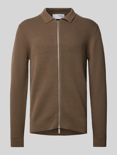 SELECTED HOMME Cardigan mit Umlegekragen Modell 'DANE' Taupe 2