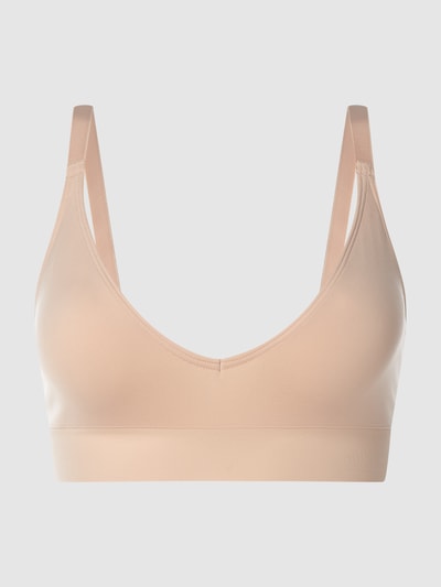 Saisei Bustier mit Logo-Bund  Beige 2