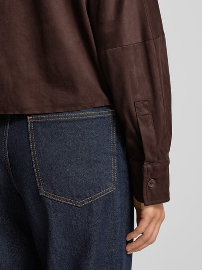 Someday Blazer mit Knopfleiste Modell 'Nylia' Dunkelbraun 3