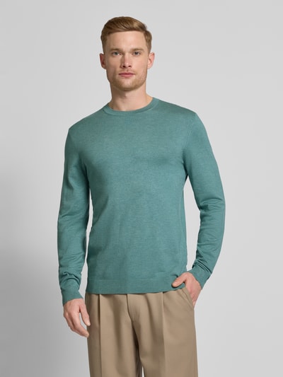 MCNEAL Gebreide pullover met ronde hals Aquablauw gemêleerd - 4