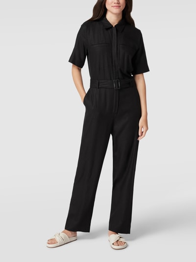 Jake*s Collection Jumpsuit met tailleriem Zwart - 1