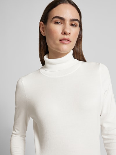 Christian Berg Woman Gebreide pullover met ribboorden Offwhite - 3