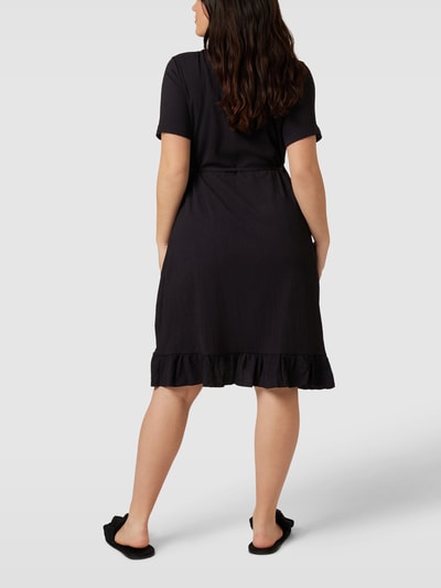 Vero Moda Curve PLUS SIZE Knielanges Wickelkleid Modell 'HAYA' Black 5