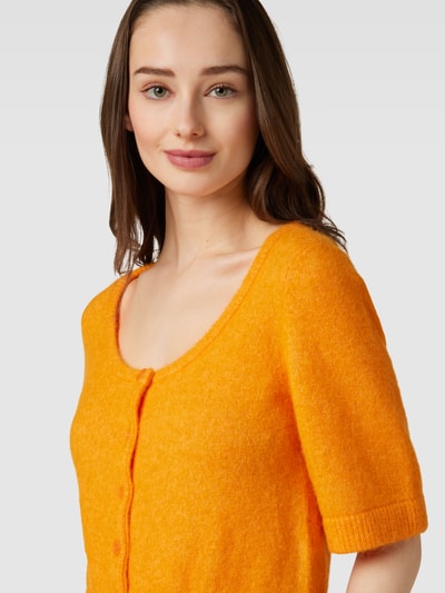 Gestuz Cardigan met boothals, model 'Alpha' Oranje - 3