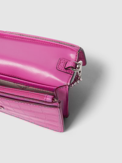 MICHAEL Michael Kors Torba na ramię z imitacji skóry gada model ‘HEATHER’ Różowy 5