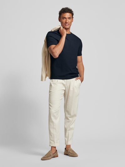 BOSS T-Shirt in unifarbenem Design Modell 'TIBURT' Marine 1