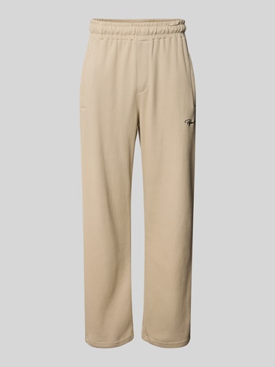 Pegador Wide Fit Sweatpants mit Logo-Stitching Modell 'Rib' Ecru 2