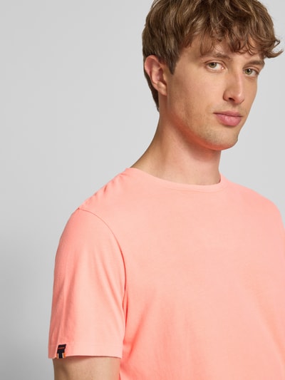 Superdry T-shirt met labeldetail Koraal - 3