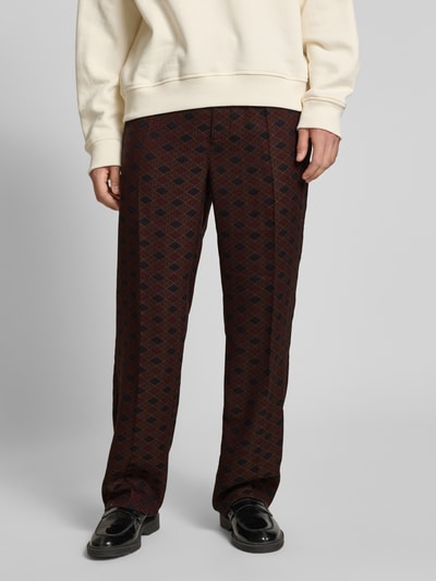 BLKVIS Straight leg stoffen broek met persplooien Zwart - 4