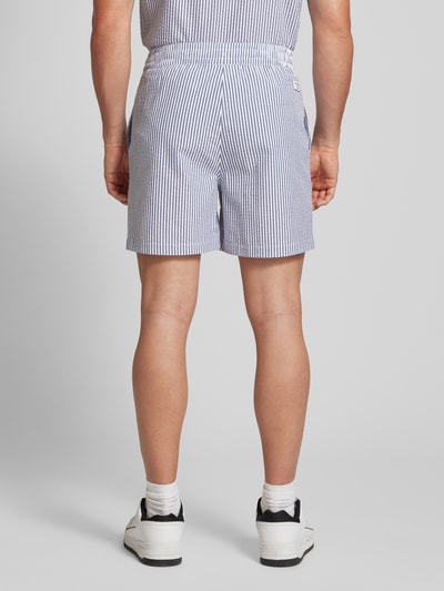 SERGIO TACCHINI Regular fit sweatshorts met logostitching, model 'GALLIPOLI' Lichtblauw - 5