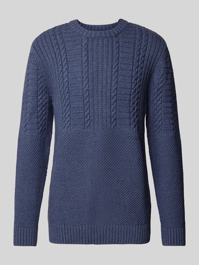 Superdry Strickpullover mit Zopfmuster Modell 'Jacob' Black 1