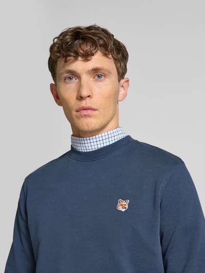 MAISON KITSUNÉ Sweatshirt aus reiner Baumwolle Dunkelblau 3