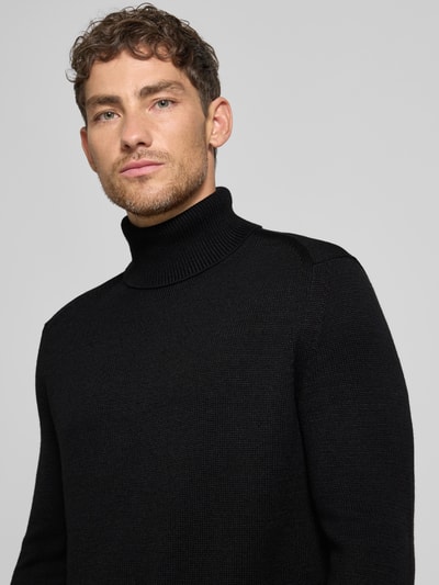 ARMANI EXCHANGE Regular fit van coltrui van een scheerwolmix, model 'Lupetto' Zwart - 3