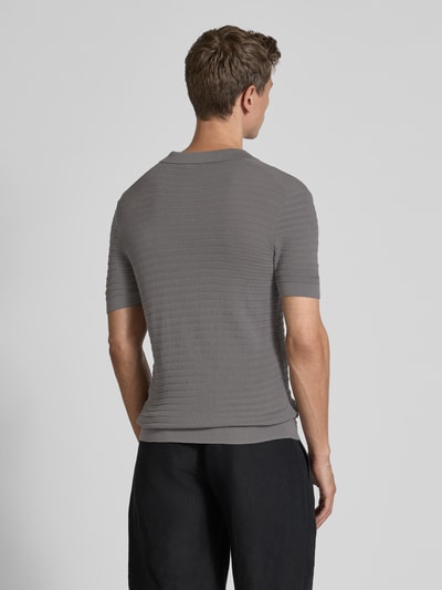 Drykorn Regular fit poloshirt met V-hals, model 'BRAIAN' Middengrijs - 5