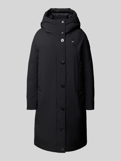 Blauer Usa Lange donsjas met labeldetail, model 'ARGYLLE' Zwart - 2