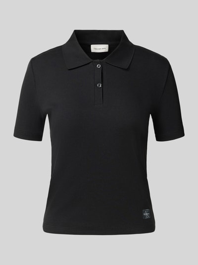 Calvin Klein Jeans Slim fit poloshirt met labeldetail Zwart - 2