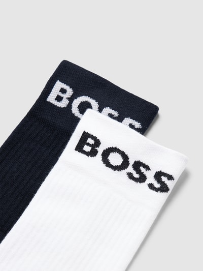 BOSS Sokken met labelprint in een set van 2 paar Donkerblauw - 2