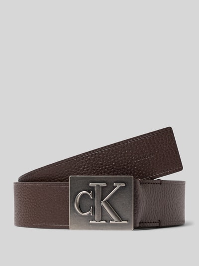 CK Calvin Klein Gürtel aus echtem Rindsleder Dunkelbraun 1