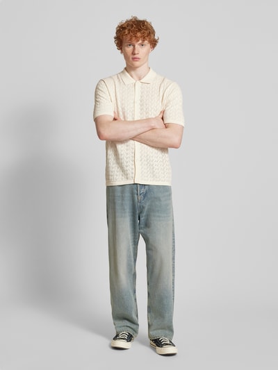 Jack & Jones Regular Fit Freizeithemd mit Polokragen Modell 'TYLER' Offwhite 1